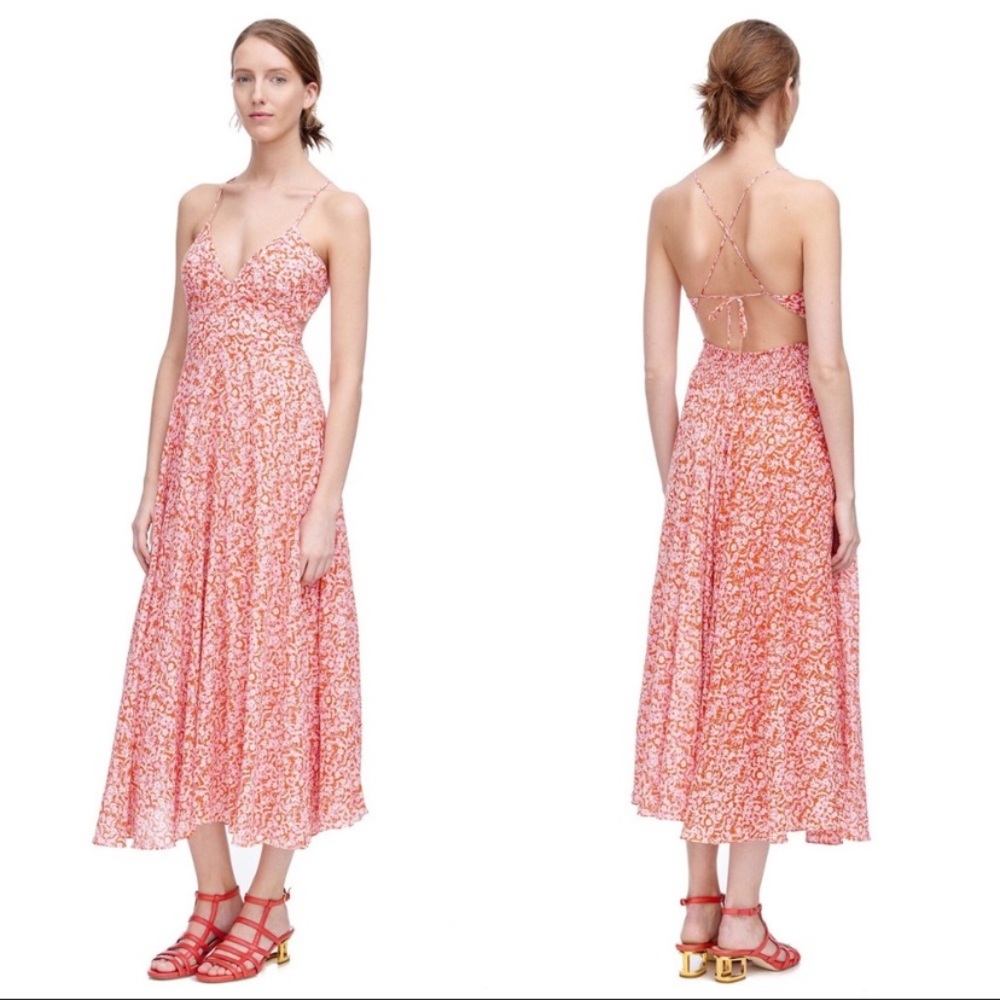 Provence block print Rebecca Taylor maxi dress in turquoise